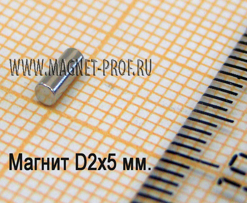 Купить магнит D2x5 